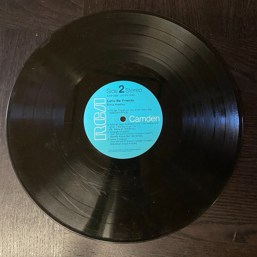 1970 Elvis Presley Let's Be Friends Vinyl LP CAS 2408 RECORD ONLY NO CASE